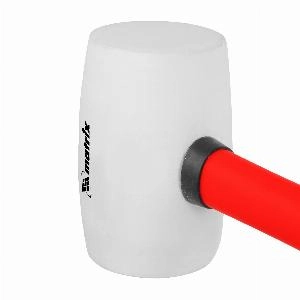 Киянка резиновая, 450 г, белая резина, фибергласовая рукоятка Matrix