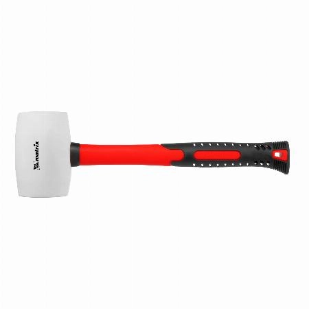 Киянка резиновая, 450 г, белая резина, фибергласовая рукоятка Matrix