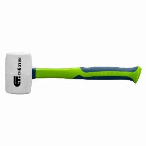 Киянка резиновая, 680 г, белая резина, фибергласовая рукоятка Сибртех