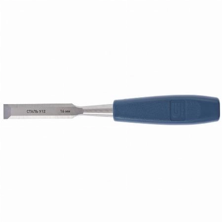 Стамеска, 16 мм, пластиковая рукоятка Сибртех