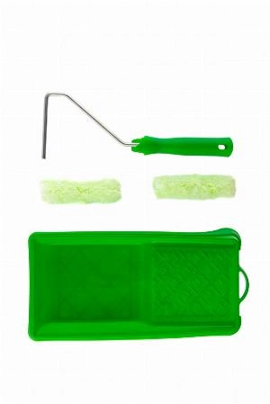 Малярный набор для работ по дереву: кювета 150 мм х 290 мм и мини-валик 110 мм Сибртех