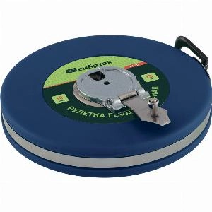 Рулетка геодезическая 50 м х 13 мм, закрытый корпус, фибергласовая лента Сибртех