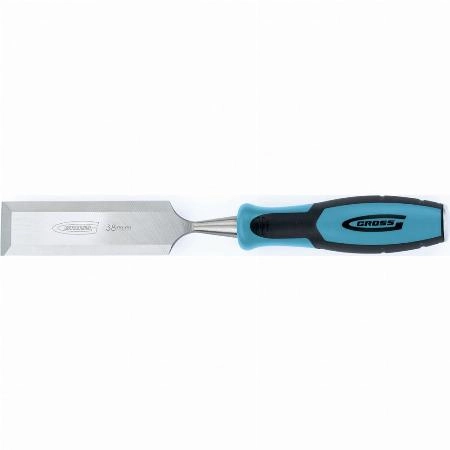 Долото-стамеска Piranha, 38 мм, двухкомпонентная эргономичная рукоятка Gross