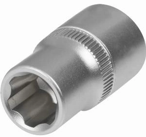 Головка торцевая, 9 мм, шестигранная, CrV, под квадрат 1/2