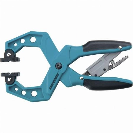 Струбцина клещеобразная 1-1/2, пластиковый корпус, храповой механизм жесткой фиксации, 38 мм Gross