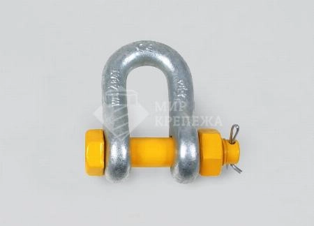 Скоба такелажная грузоподъемная прямая 25 мм (с гайкой) G2150 6500 кг