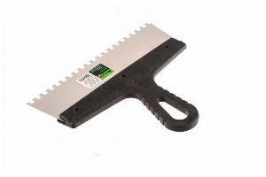 Шпатель из нержавеющей стали, 250 мм, зуб 6 х 6 мм, пластмассовая ручка Сибртех