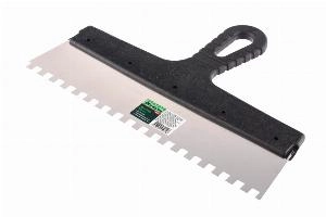 Шпатель из нержавеющей стали, 300 мм, зуб 8 х 8 мм, пластмассовая ручка Сибртех