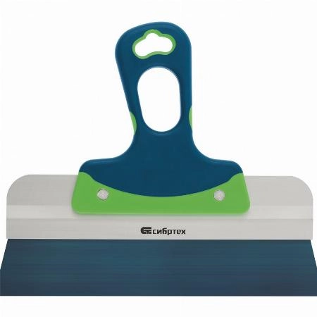 Шпатель фасадный, колоризованная пружинная сталь 65 г, 200 мм, двухкомпонентная ручка Сибртех