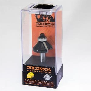 Фреза кромочная конусная с нижним подшипником d8*D30*H12*A45° "РОСОМАХА" серия 1022