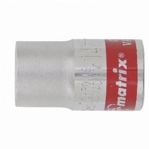 Головка торцевая, 14 мм, двенадцатигранная, CrV, под квадрат 1/2, хромированная Matrix