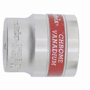 Головка торцевая, 30 мм, двенадцатигранная, CrV, под квадрат 1/2, хромированная Matrix