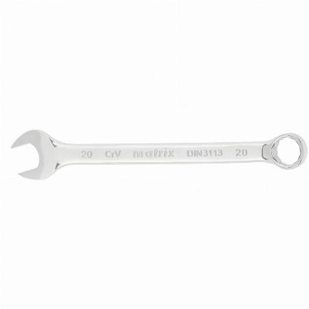 Ключ комбинированный, 20 мм, CrV, полированный хром Matrix