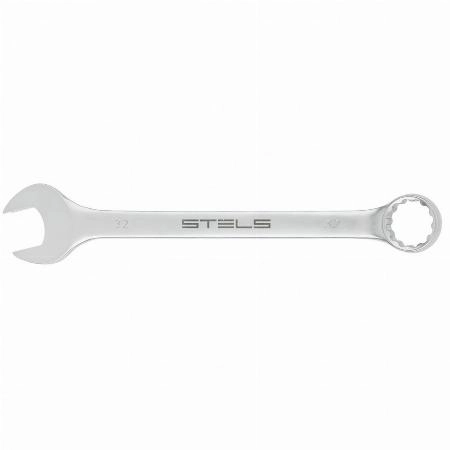 Ключ комбинированный, 32 мм, CrV, матовый хром Stels