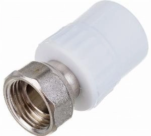 Муфта переходная с гайкой 20х1/2",PPR  пластик