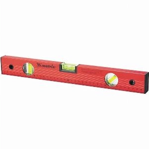 Уровень алюминиевый, 1000 мм, 3 глазка, красный, линейка Matrix