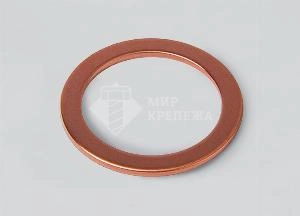 Кольцо DIN 7603 17х22х1,5 медь